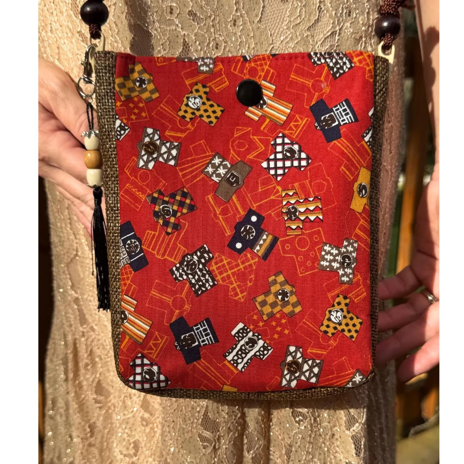 Japanese Tote Bag Purse Fabric Kyoto Summer Festival