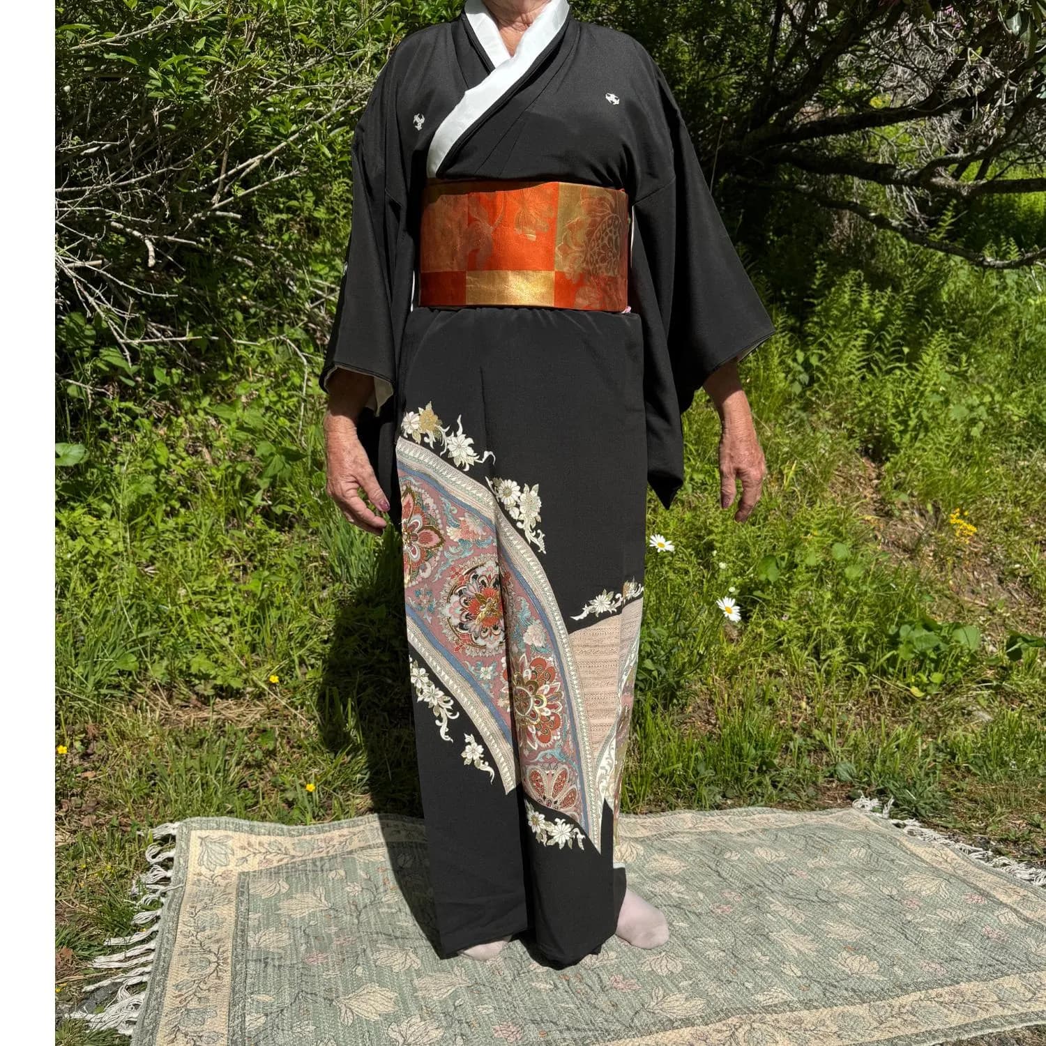 Mitsukoshi Kuratomesode Women's Kimono from Japan Gold Embroidery