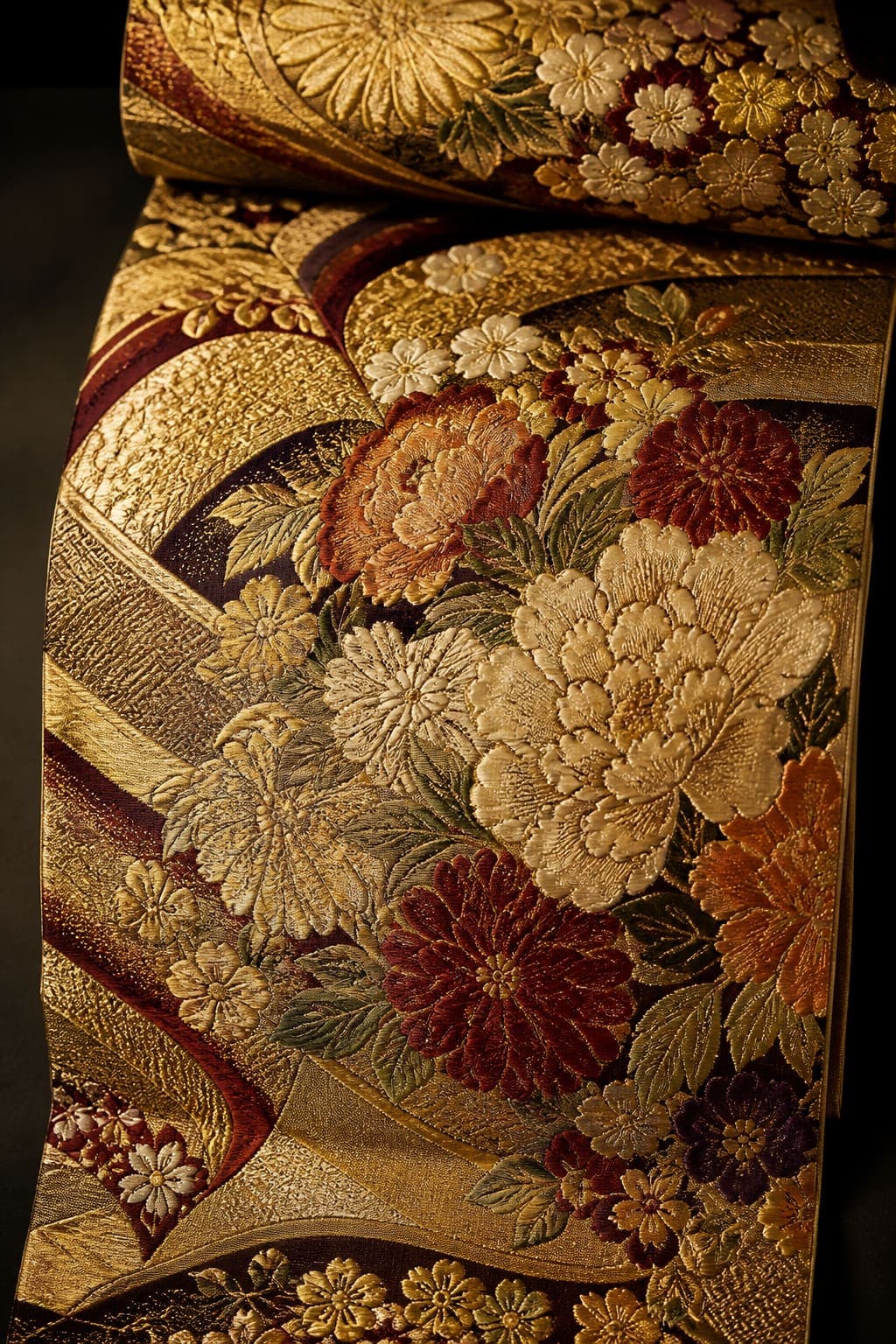 Maru obi vintage Japanese silk